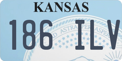 KS license plate 186ILV