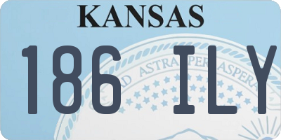 KS license plate 186ILY