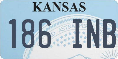 KS license plate 186INB
