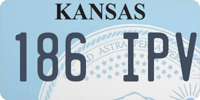 KS license plate 186IPV