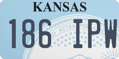 KS license plate 186IPW