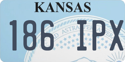 KS license plate 186IPX