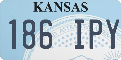 KS license plate 186IPY