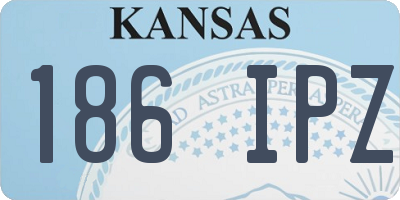 KS license plate 186IPZ