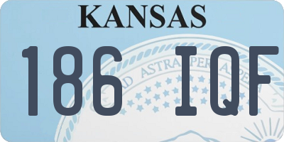 KS license plate 186IQF