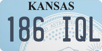 KS license plate 186IQL