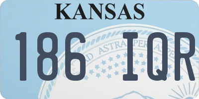 KS license plate 186IQR