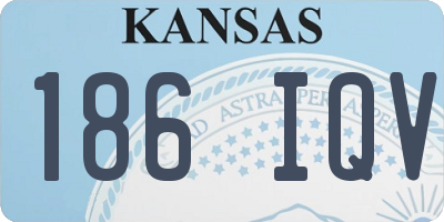 KS license plate 186IQV