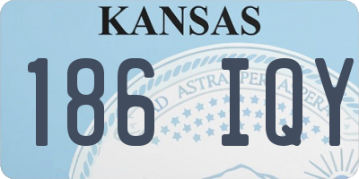 KS license plate 186IQY