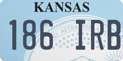 KS license plate 186IRB