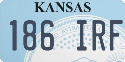 KS license plate 186IRF