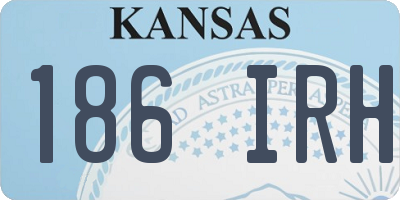 KS license plate 186IRH