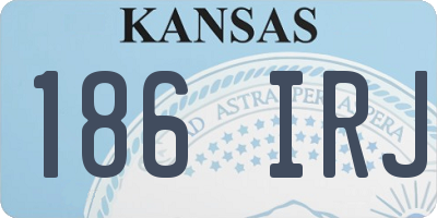 KS license plate 186IRJ