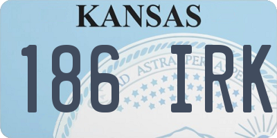 KS license plate 186IRK