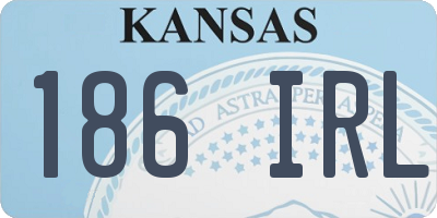 KS license plate 186IRL