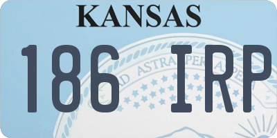 KS license plate 186IRP