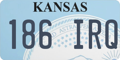 KS license plate 186IRQ