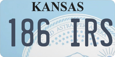 KS license plate 186IRS