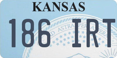 KS license plate 186IRT