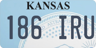 KS license plate 186IRU