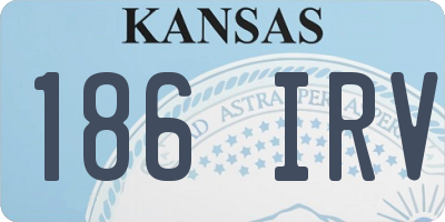 KS license plate 186IRV