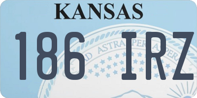 KS license plate 186IRZ