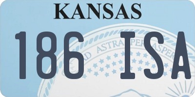 KS license plate 186ISA