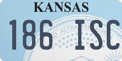 KS license plate 186ISC