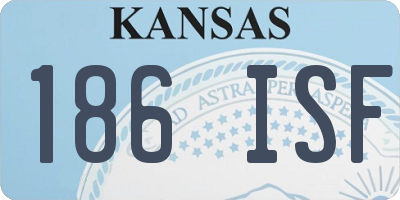 KS license plate 186ISF
