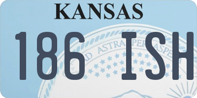 KS license plate 186ISH