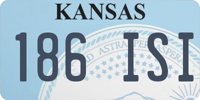 KS license plate 186ISI
