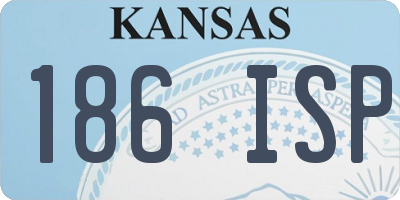 KS license plate 186ISP