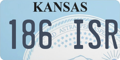 KS license plate 186ISR