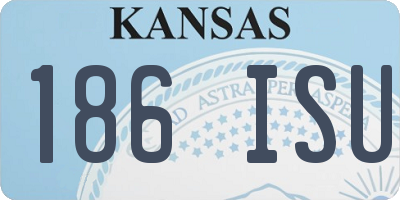 KS license plate 186ISU