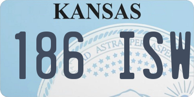 KS license plate 186ISW