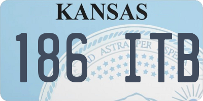 KS license plate 186ITB