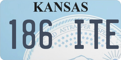 KS license plate 186ITE