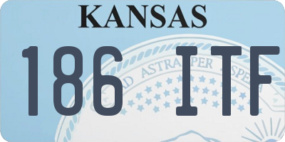 KS license plate 186ITF