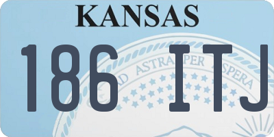 KS license plate 186ITJ