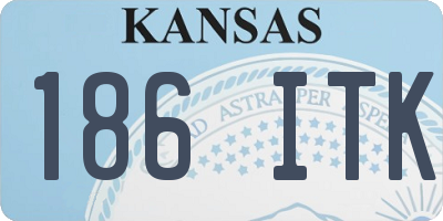 KS license plate 186ITK