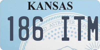 KS license plate 186ITM