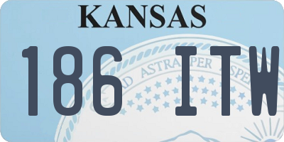 KS license plate 186ITW
