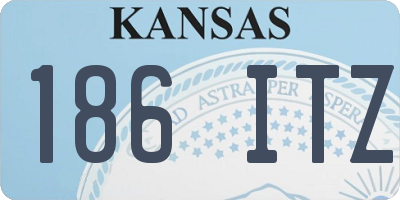 KS license plate 186ITZ