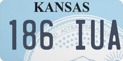 KS license plate 186IUA