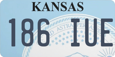 KS license plate 186IUE
