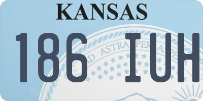 KS license plate 186IUH