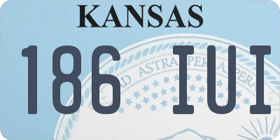 KS license plate 186IUI