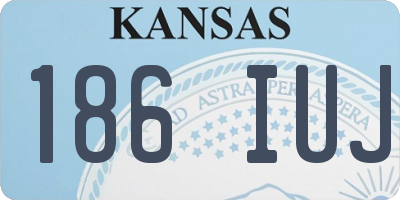 KS license plate 186IUJ