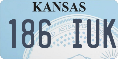 KS license plate 186IUK