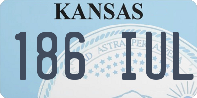 KS license plate 186IUL